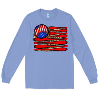 Colony Blue leopard baseball flag5 Long Sleeve Tee - JahusDesignShop