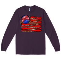 Plum leopard baseball flag5 Long Sleeve Tee - JahusDesignShop