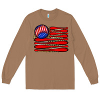 Toasted Coconut leopard baseball flag5 Long Sleeve Tee - JahusDesignShop