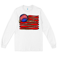 White leopard baseball flag5 Long Sleeve Tee - JahusDesignShop