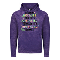 Cloud Purple reading because realitys overrated Vintage Hoodie - MaliasSmallBusiness