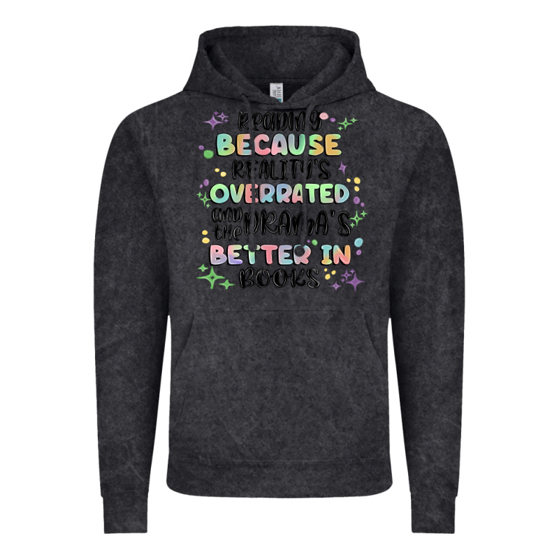 Reading Because Realitys Overrated Vintage Hoodie by MaliasSmallBusiness | Teevron