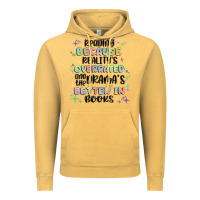 Vintage Mustard reading because realitys overrated Vintage Hoodie - MaliasSmallBusiness