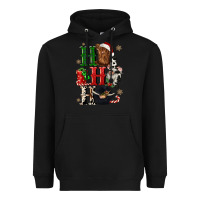 Black ho ho ho heifer cow gnomies Heavyweight Hoodie - CowGirlArtShop