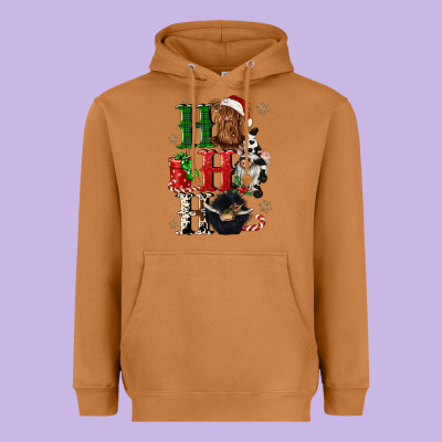 Ho Ho Ho Heifer Cow Gnomies Heavyweight Hoodie Designed By Cowgirlartshop