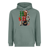 Sage ho ho ho heifer cow gnomies Heavyweight Hoodie - CowGirlArtShop