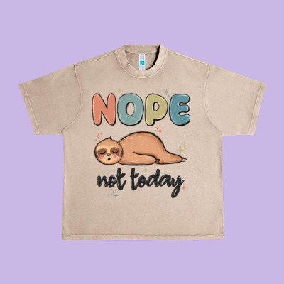 Nope Not Today Urban Heavy Tee Designed By Maliassmallbusiness