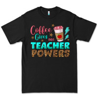 Black coffee gives me teacher powers Premium Tee - BundleAndBundleShop