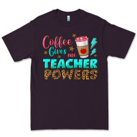 Plum coffee gives me teacher powers Premium Tee - BundleAndBundleShop