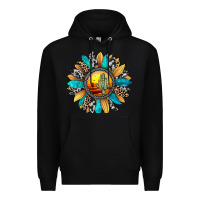 Black sunset sunflower Premium Hoodie - JahusDesignShop