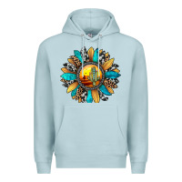 Blue Mist sunset sunflower Premium Hoodie - JahusDesignShop