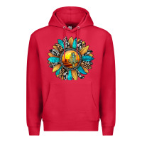 Cardinal sunset sunflower Premium Hoodie - JahusDesignShop