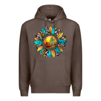 Coffee sunset sunflower Premium Hoodie - JahusDesignShop