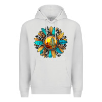 Dove Grey sunset sunflower Premium Hoodie - JahusDesignShop