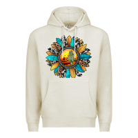 Oatmeal Heather sunset sunflower Premium Hoodie - JahusDesignShop