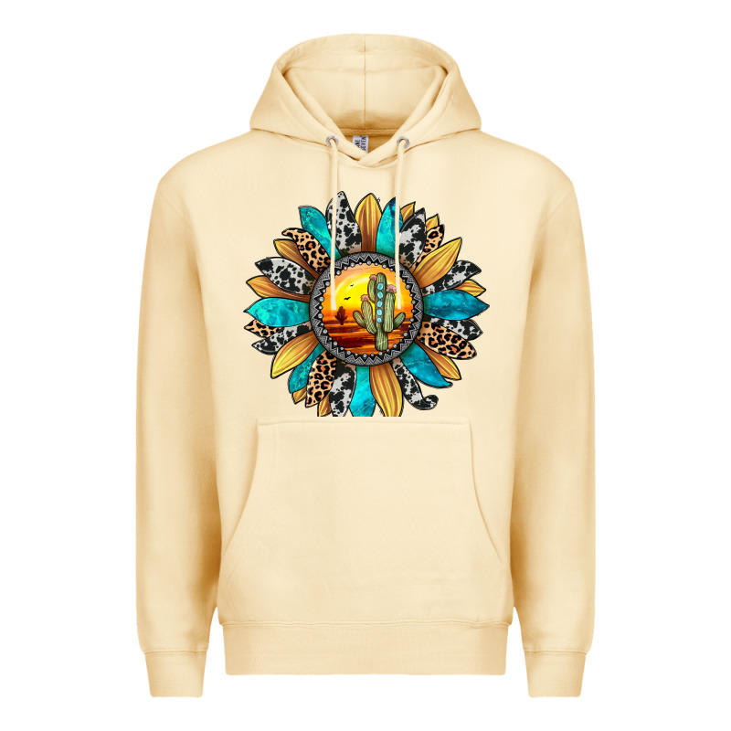 Sunset Sunflower Premium Hoodie by JahusDesignShop | Teevron