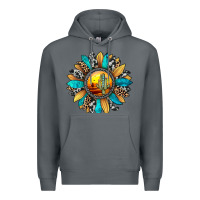 Rock sunset sunflower Premium Hoodie - JahusDesignShop