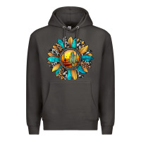 Smoke sunset sunflower Premium Hoodie - JahusDesignShop