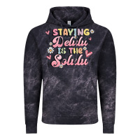 Cloud Black staying delulu is the solulu Vintage Hoodie - MaliasSmallBusiness