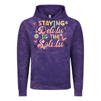 Cloud Purple staying delulu is the solulu Vintage Hoodie - MaliasSmallBusiness