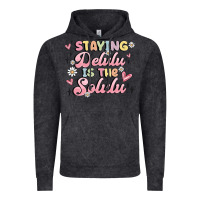 Vintage Black staying delulu is the solulu Vintage Hoodie - MaliasSmallBusiness