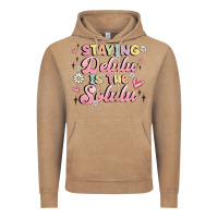Vintage Coffee staying delulu is the solulu Vintage Hoodie - MaliasSmallBusiness