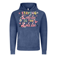 Vintage Denim staying delulu is the solulu Vintage Hoodie - MaliasSmallBusiness
