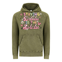 Vintage Olive staying delulu is the solulu Vintage Hoodie - MaliasSmallBusiness