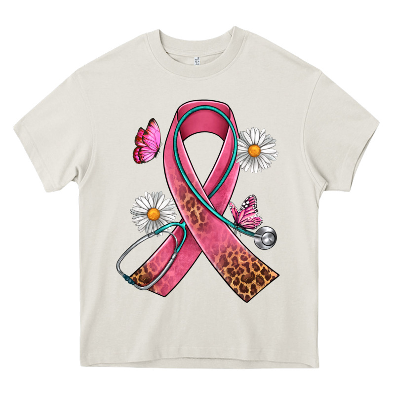 Cancer Ribbon Stethoscope Daisy Butterfly Heavy Core Tee by Artiststas | Teevron