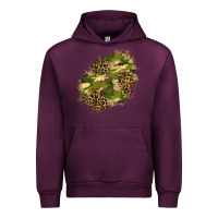 Mauve Wine camouflage and leopard patch  5 Urban Hoodie - BundleAndBundleShop