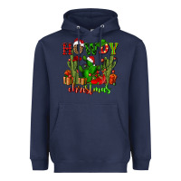 Navy howdy christmas with cactusses Heavyweight Hoodie - CowGirlArtShop