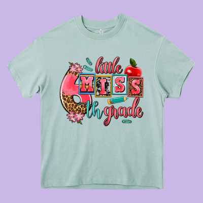 Little Miss 6 Th Grade Heavy Core Tee Designed By Adodesignshop
