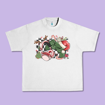 Gamer Christmas Game Controller Urban Heavy Tee Designed By Maliassmallbusiness