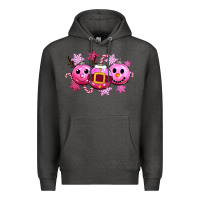 Charcoal Heather pink christmas Premium Hoodie - CowGirlArtShop
