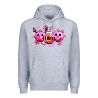 Heather Grey pink christmas Premium Hoodie - CowGirlArtShop