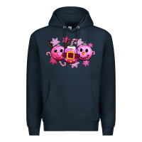 Navy pink christmas Premium Hoodie - CowGirlArtShop