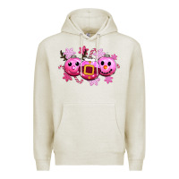 Oatmeal Heather pink christmas Premium Hoodie - CowGirlArtShop