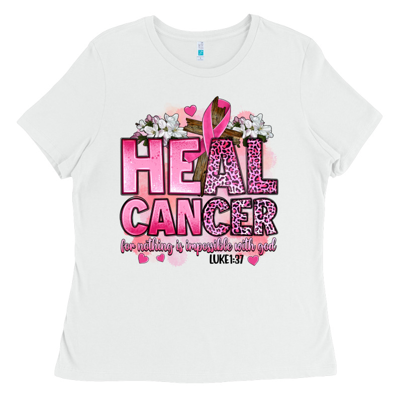 Heal Cancer For Nothing Is Impossible With God Luk Ladies Tee by Artiststas | Teevron