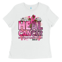 White heal cancer for nothing is impossible with god luk Ladies Tee - Artiststas