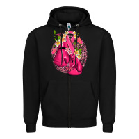 Black cancer boxing gloves with ribbon Zipper Hoodie - NancyCooperArtShop