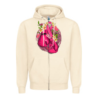Cancer Boxing Gloves With Ribbon Zipper Hoodie | Teevron