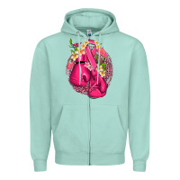 Seafoam cancer boxing gloves with ribbon Zipper Hoodie - NancyCooperArtShop