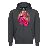 Smoke cancer boxing gloves with ribbon Zipper Hoodie - NancyCooperArtShop