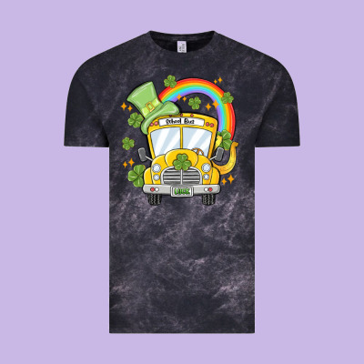 St. Patrick's Day School Bus Vintage Tee Designed By Maliassmallbusiness