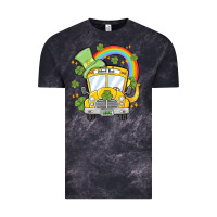 Cloud Black st. patrick's day school bus Vintage Tee - MaliasSmallBusiness
