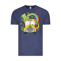 Vintage Denim st. patrick's day school bus Vintage Tee - MaliasSmallBusiness