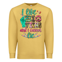Antique Gold i like big veins and i cannot lie Premium Sweatshirt - CowGirlArtShop