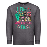 Charcoal Heather i like big veins and i cannot lie Premium Sweatshirt - CowGirlArtShop