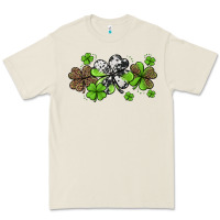 Bone Western Cowhide Leopard Glitter Shamrocks Premium Tee - Jasminsmagicworld