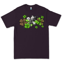 Plum Western Cowhide Leopard Glitter Shamrocks Premium Tee - Jasminsmagicworld